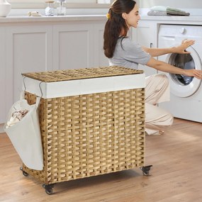 Műanyag szennyestartó kosár, 66 x 33 x 66 cm