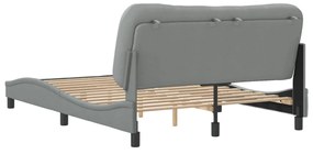 világosszürke szövet ágykeret matrac nélkül Hvar 140x200 cm