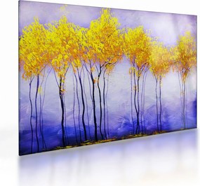 Sárga fák képe (üvegen) (70x50 cm)