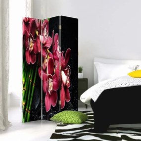 Gario Paraván Orchidea bambusszal Méret: 180 x 170 cm, Kivitelezés: Klasszikus paraván