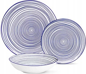 Porcelán Étkészlet Mg Home 12EL. Tányér Szett 4 Személyes Pöttyös