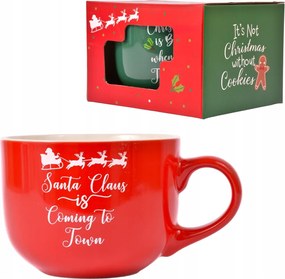 Karácsonyi bögre 490 ml Piros Town