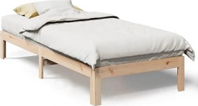 vidaXL tömör fenyő ágykeret matrac nélkül 80 x 200 cm