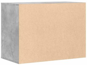betonszürke szerelt fa fiókos sarokszekrény 80 x 41 x 58 cm