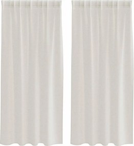 vidaXL Voile Függöny függönyökkel 2 pcs Krém 175 x 140 cm Poliészter
