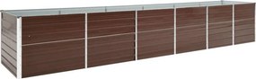 vidaXL barna horganyzott acél kerti magaságyás 480 x 80 x 77 cm