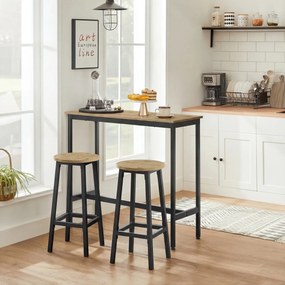 Étkező szett 1+2, bárasztal 100x40 cm és bárszékek TAYLOR ARTISAN