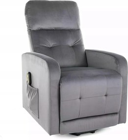 Összecsukható fotel Otus II Velvet szürke f.függőleges Sig