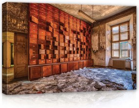 Vászonkép 60x40 Elhanyagolás Elhagyás Archívum Fiókok Régi épület Rom