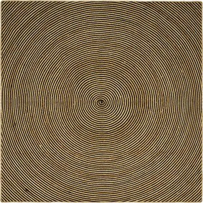 vidaXL Szőnyeg Természetes és fekete 240 x 240 cm Juta