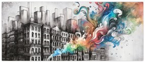 Kép - Ipari élet (120x50 cm)