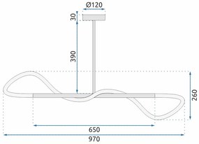 Szerszámlámpa - LED függőlámpa APP856-CP, fekete, OSW-04031