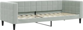 vidaXL világosszürke bársony kanapéágy keret 80 x 200 cm