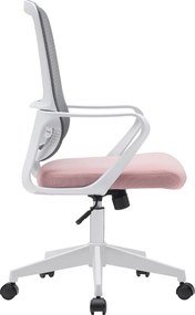 Irodai szék, rózsaszín/szürke/fehér, SALOMO TYP 1