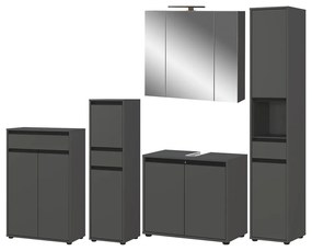 Antracitszürke fürdőszoba bútor szett Lemont – Germania