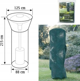 Pe teraszburkolat, ⌀125 x 215 cm zöld