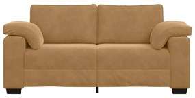 barna bársony loveseat kanapé 140 cm