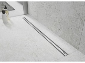 Mexen Lapos rozsdamentes acél zuhanytálca 360°-ban forgatható szifonnal 70 cm, SLIM minta, 1041070