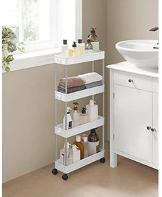 Műanyag polc kerekeken CART 13,5x42x83 cm fehér