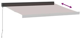 barna kézzel kihúzható napellenző 350 x 250 cm