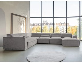 Világosszürke sarokkanapé (bal oldali) Flex Felix – Miuform