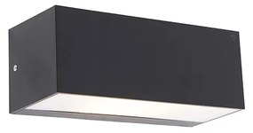Modern fali lámpa fekete IP65 - Houks