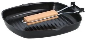 ALPINA grillserpenyő 24cm, behajtható fanyeles 2 réteg non-stick