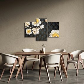 Fehér rózsa virágok képe (90x60 cm)