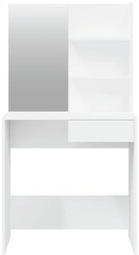 fehér fésülködőasztal tükörrel 74,5 x 40 x 141 cm