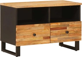 vidaXL TV szekrény tárolóval Barna 70 x 33 x 46 cm Tömör Mangófát