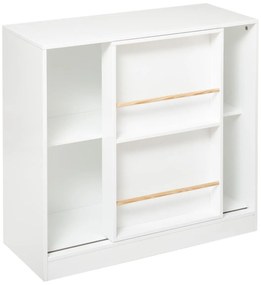 SLIDE fehér csúszó könyvtár