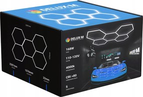 Lámpa panel Hexagon 5 plafon fehér garázshoz 4000K