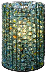 Lucide 78597/01/60 - Asztali lámpa EXTRAVAGANZA MARBELOUS 1xE14/40W/230V kék