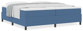 Box Spring Ágy Matraccal Kék 200x200 cm Kord Anyag