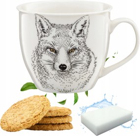 Kávés Bögre Tea Kakaó Nagy Róka Állatok Porcelán 550 ML Ajándék