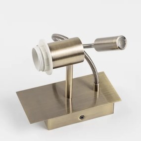 Brilagi - LED Fali lámpa NUBILA 1xE27/25W/230V + LED/3W réz/antracit