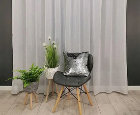 Függöny Lilian ezüst pöttyök szalagon 300x250