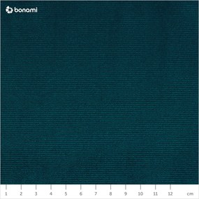 Petróleumkék bársony kinyitható sarokkanapé (bal oldali) Lofty Lilly – Miuform