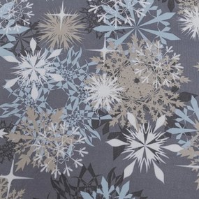 Mikroszálas lepedő SNOWFLAKE kékesszürke 90x200 cm