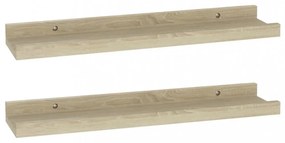 2 db sonoma tölgy színű fali polc 40 x 9 x 3 cm