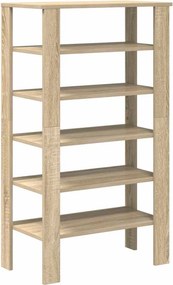 vidaXL sonoma tölgy színű szerelt fa cipőtartó 61x32x105 cm