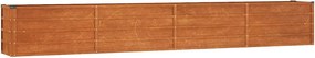 vidaXL rozsda színű corten acél kerti magaságyás 320 x 40 x 45 cm