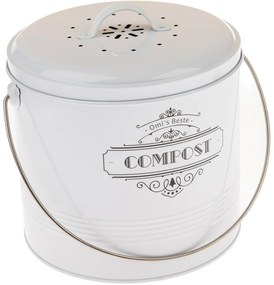 Fém komposzttartály szénszűrővel, 8 l