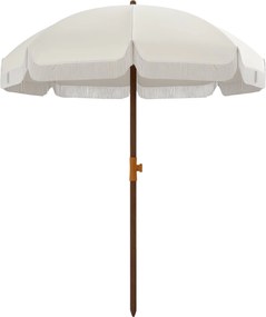 Outsunny Strandernyő Bőrönddel Ø190x210 cm Teraszi Napernyő 8 Rúddal, Kézi Nyitás, UV Ellenálló, Vízálló | Aosom