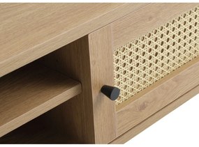 Natúr színű TV-állvány tölgyfa dekorral 120x43 cm Pensacola – Unique Furniture