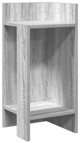 szürke sonoma színű kisasztal polccal 25,5 x 27 x 60 cm