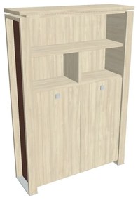 Verno+ S magas gardrób 140 x 46 x 210 cm, polccal, akác / barna