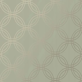 Zöld Fali Tapéta Fényes Kör Minta