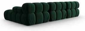 Zöld bársony kanapé 285 cm Bellis – Micadoni Home