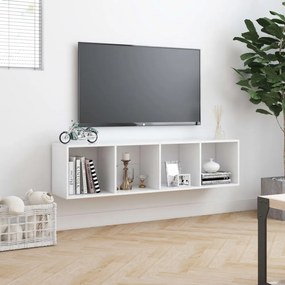 fehér könyv-/TV-szekrény 143 x 30 x 36 cm